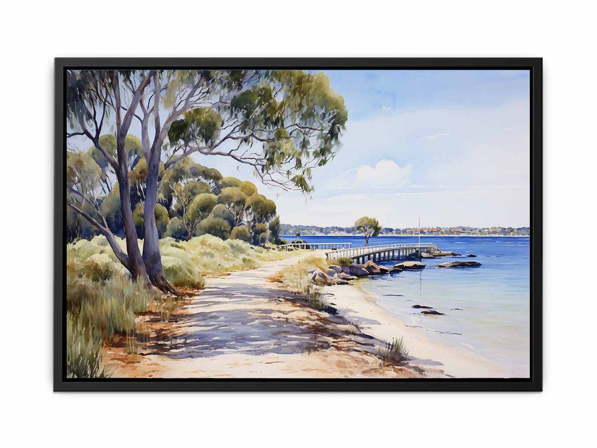 Isolated Beach Walk Art Canvas Print