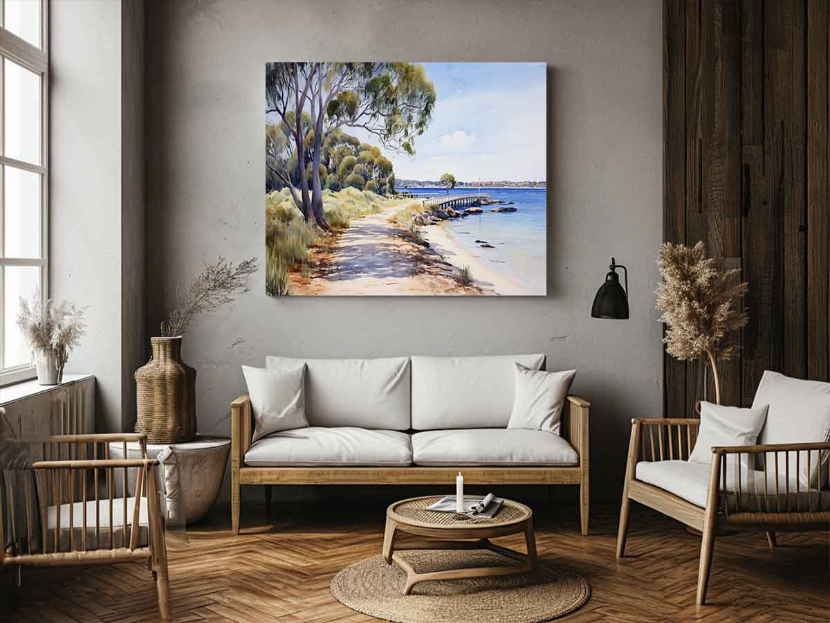 Isolated Beach Walk Art Canvas Print