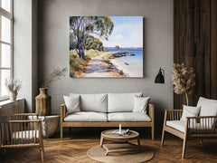 Isolated Beach Walk Art Canvas Print
