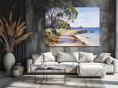 Isolated Beach Walk Art Canvas Print