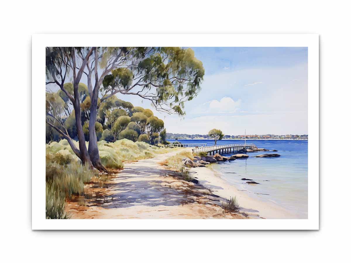 Isolated Beach Walk Art Canvas Print