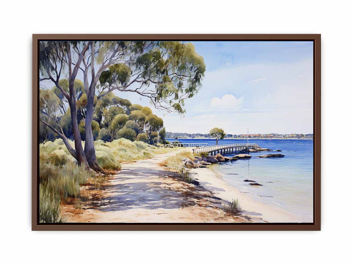 Isolated Beach Walk Art Canvas Print