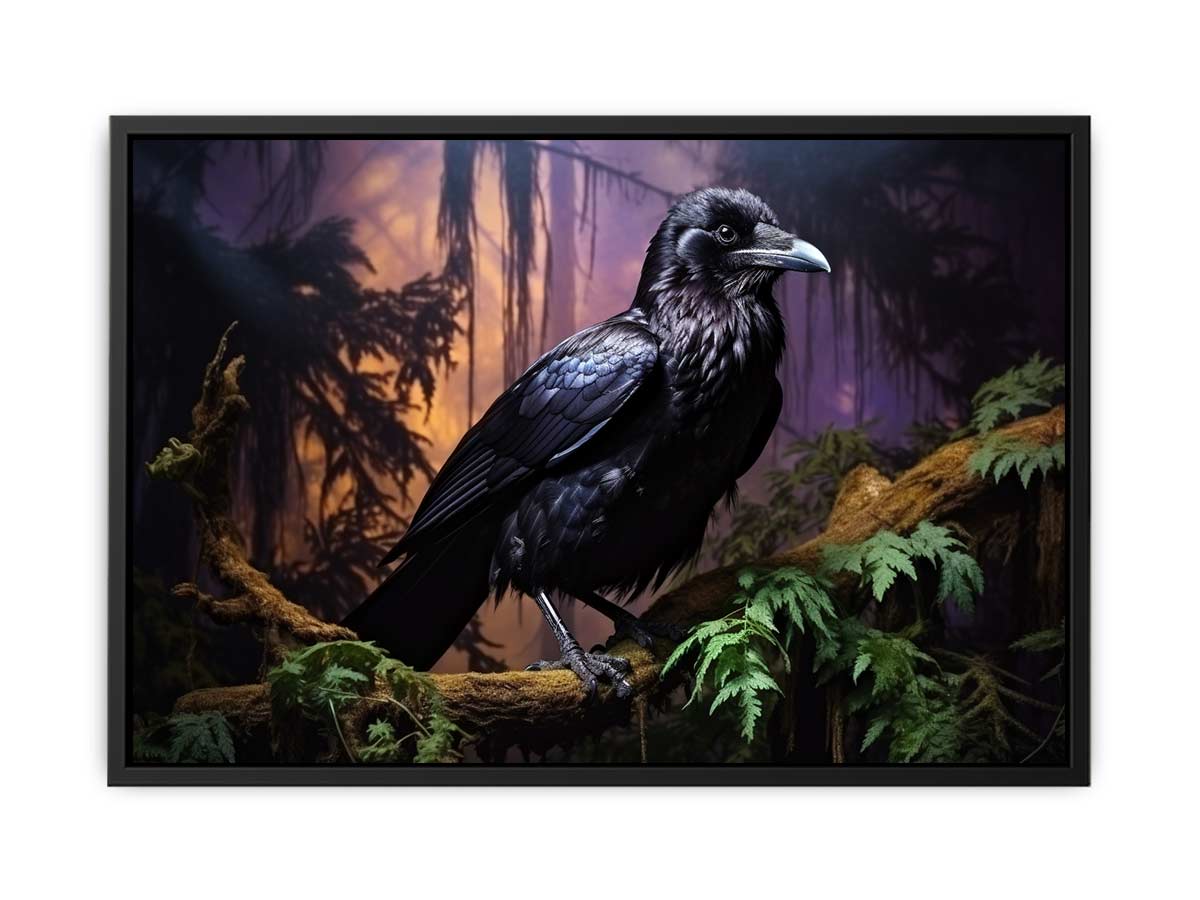 Beautiful Ravens  Bird Canvas Painting Print