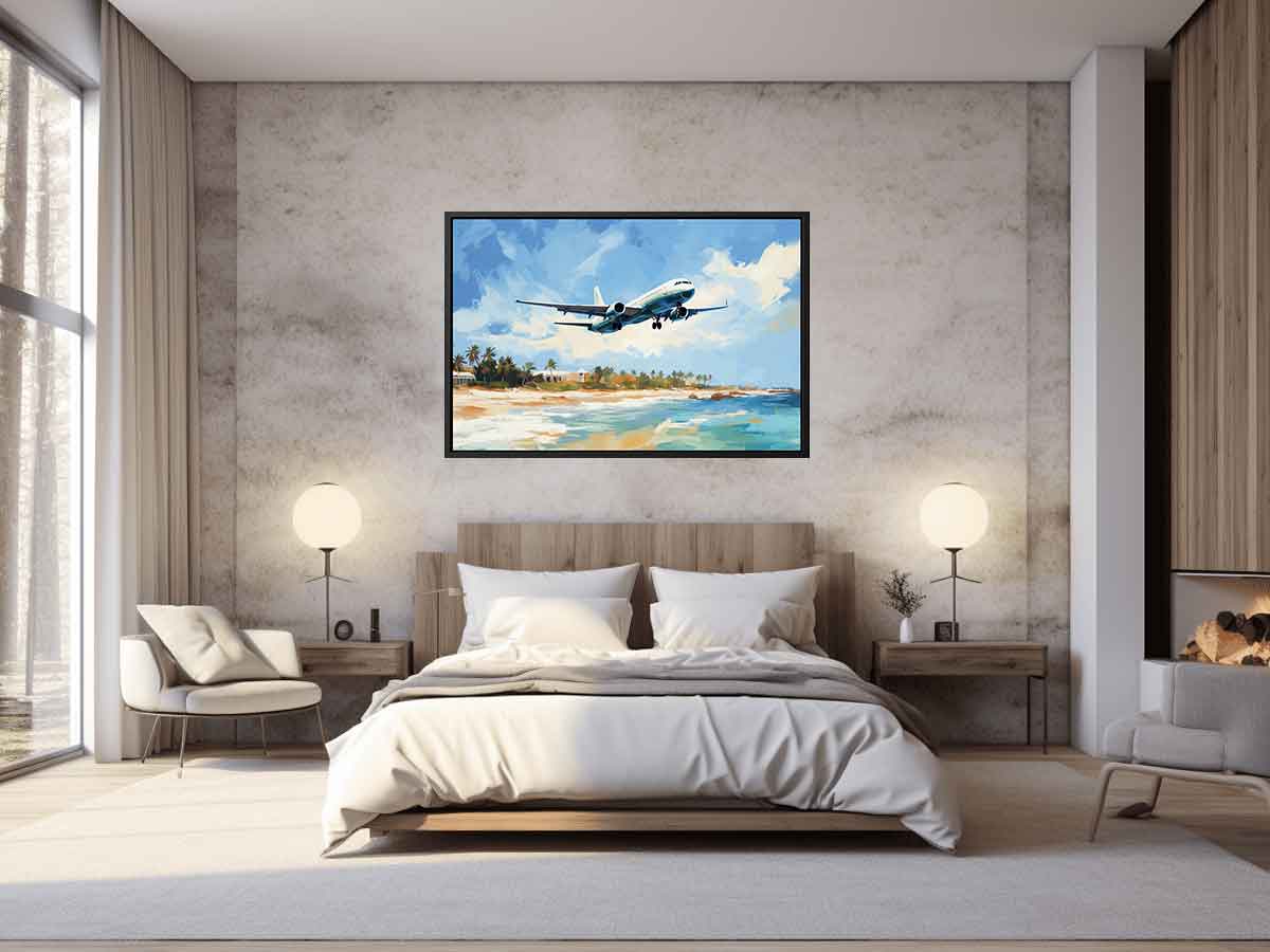 Airplane Art  Canvas Painting Print