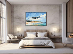 Airplane Art  Canvas Painting Print