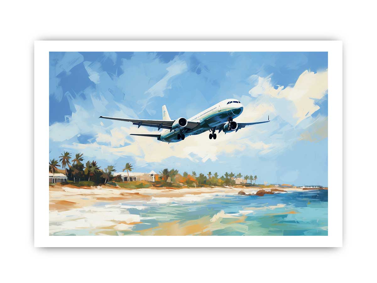 Airplane Art  Canvas Painting Print