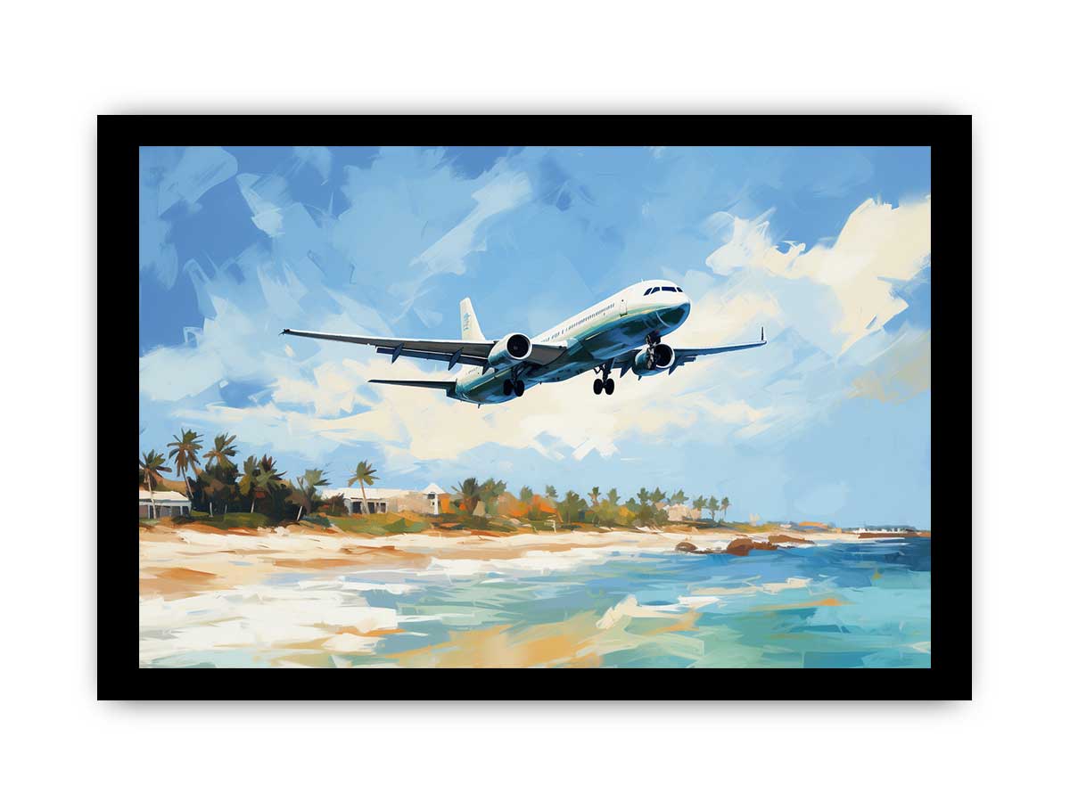 Airplane Art  Canvas Painting Print