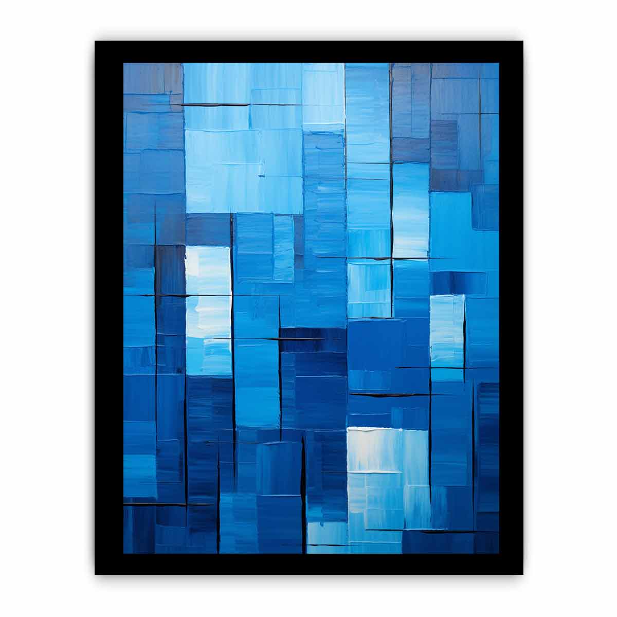 High End Modern Blue Art  Canvas painting  Print