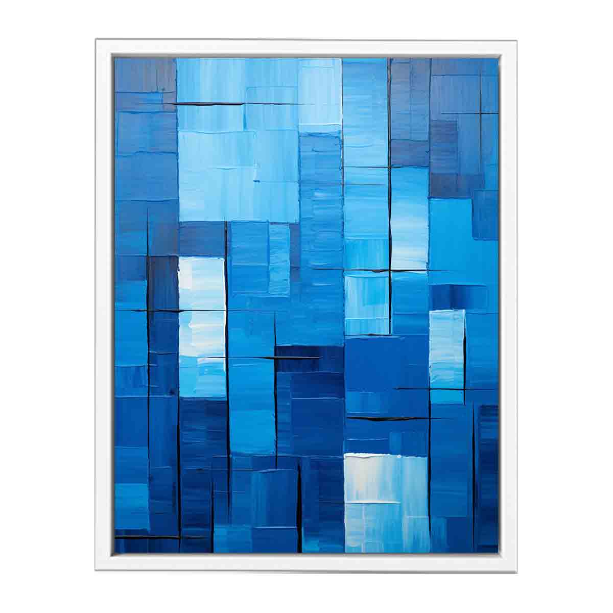 High End Modern Blue Art  Canvas painting  Print