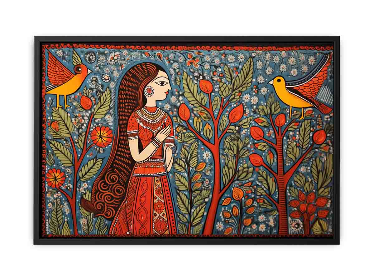 Madhubani Brids  Canvas Print