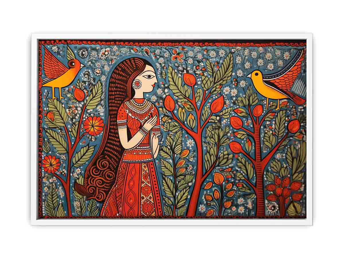 Madhubani Brids  Canvas Print