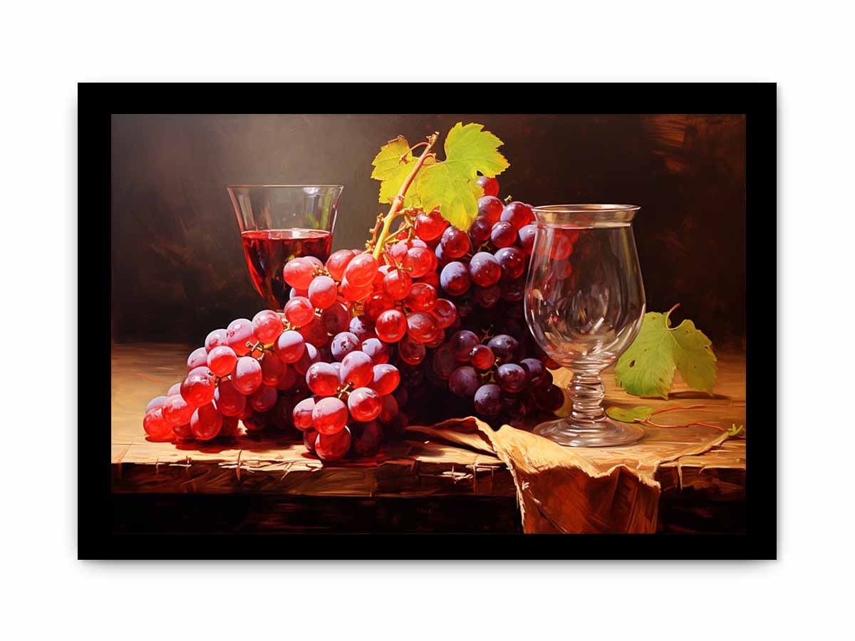 Grapes Still Life  Canvas Print