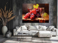 Grapes Still Life  Canvas Print