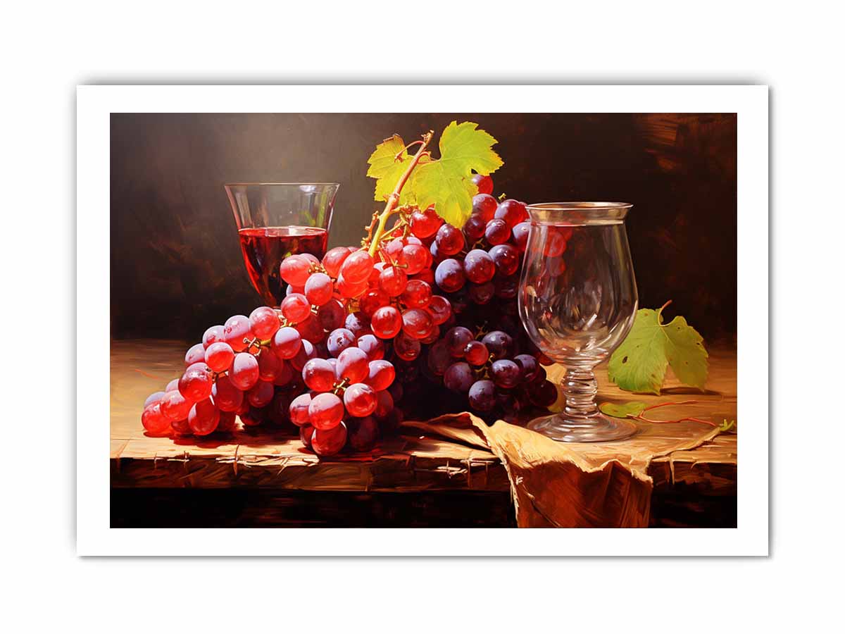 Grapes Still Life  Canvas Print