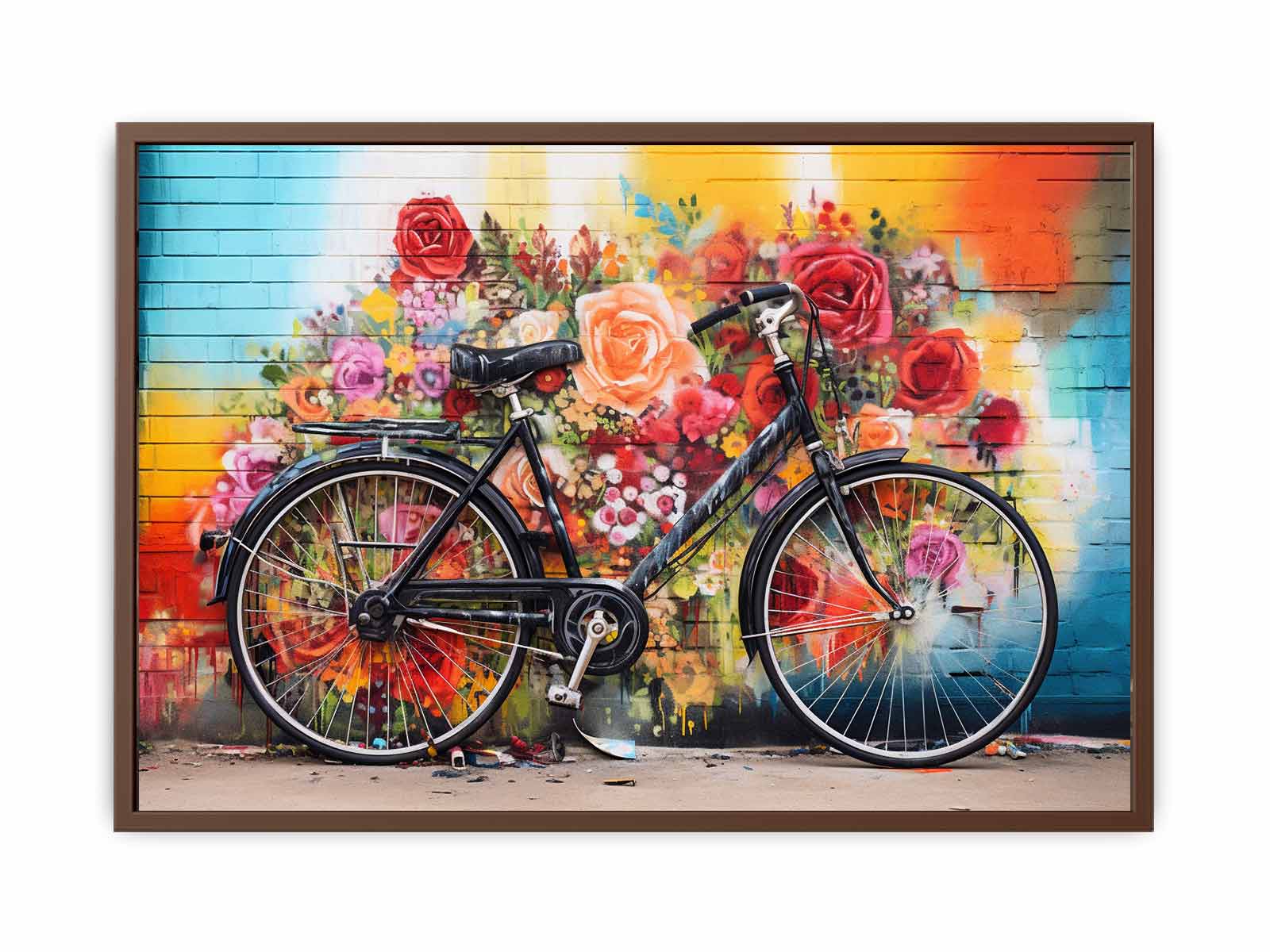 Bicycle Art Painting Canvas Print