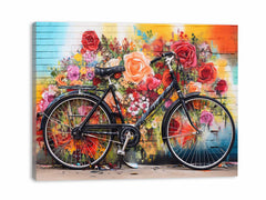 Bicycle Art Painting Canvas Print
