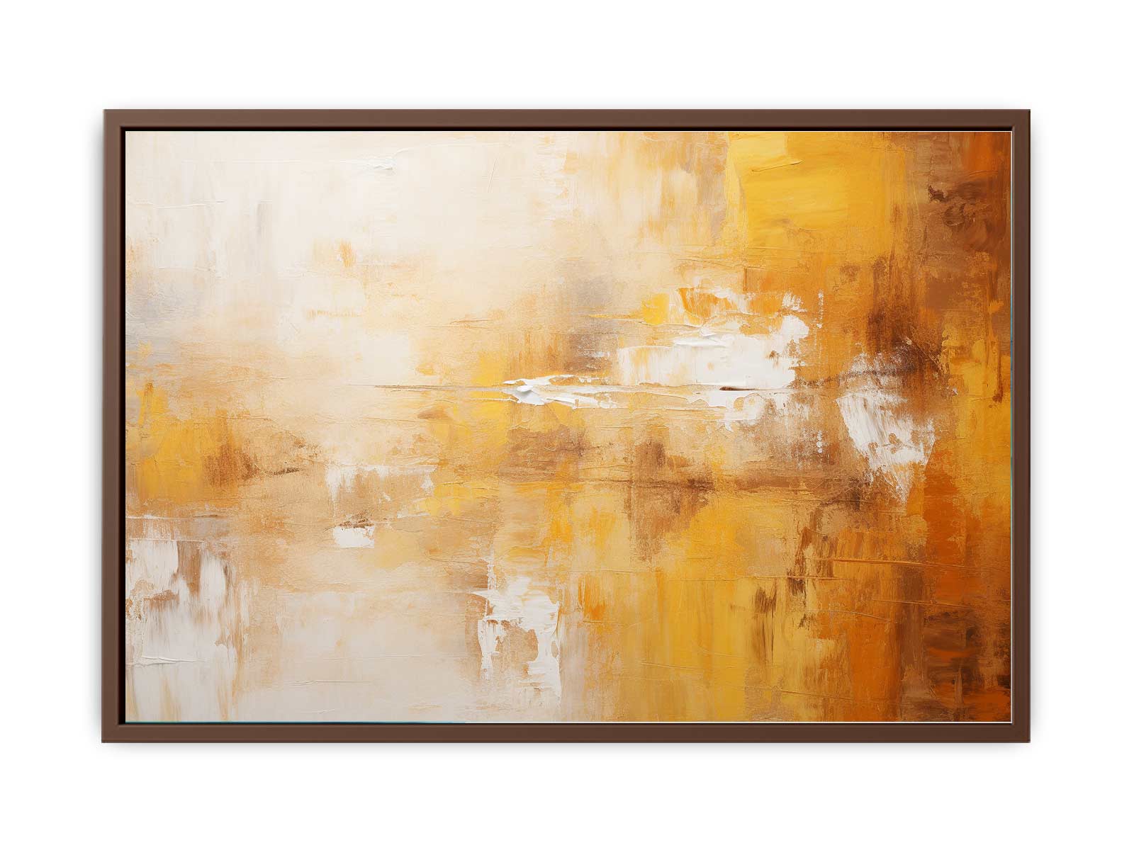 Abstract Brown Painting Canvas Print
