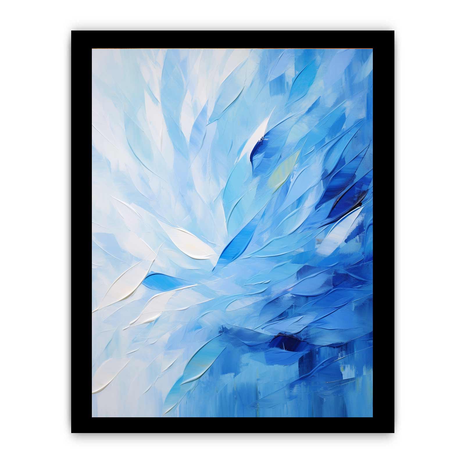 Abstract Blue Knife Art Painting Canvas Print
