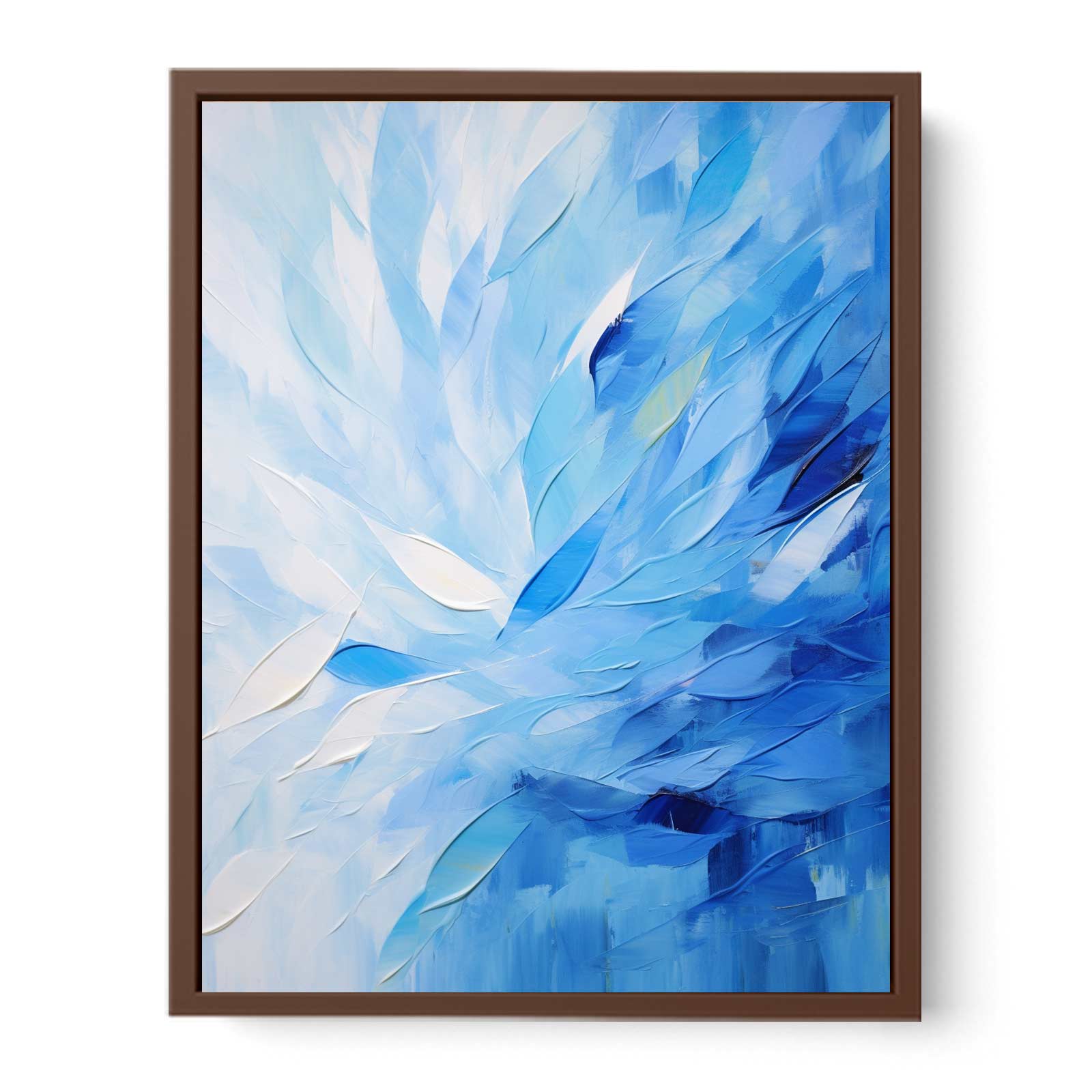 Abstract Blue Knife Art Painting Canvas Print