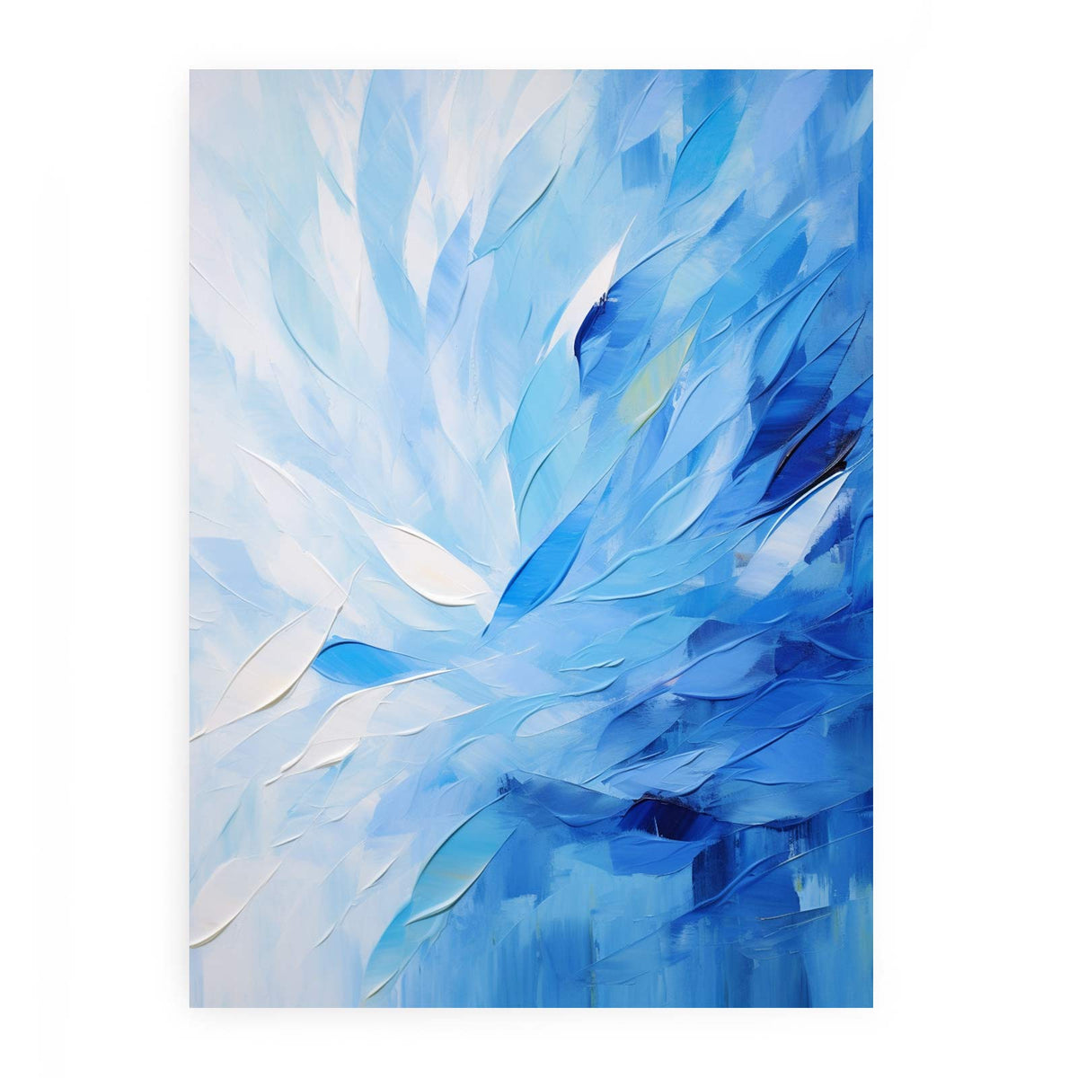 Abstract Blue Knife Art Painting Canvas Print