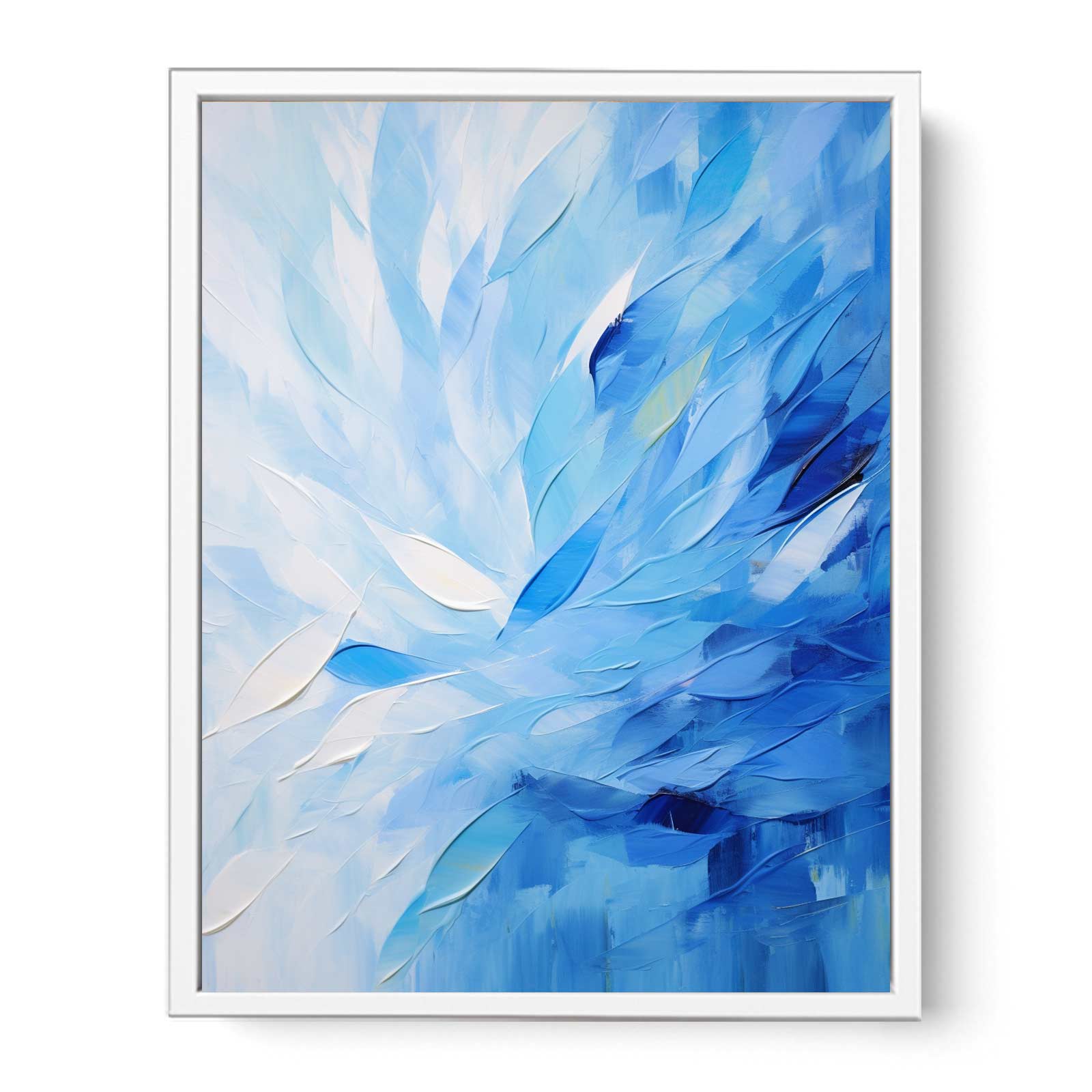 Abstract Blue Knife Art Painting Canvas Print