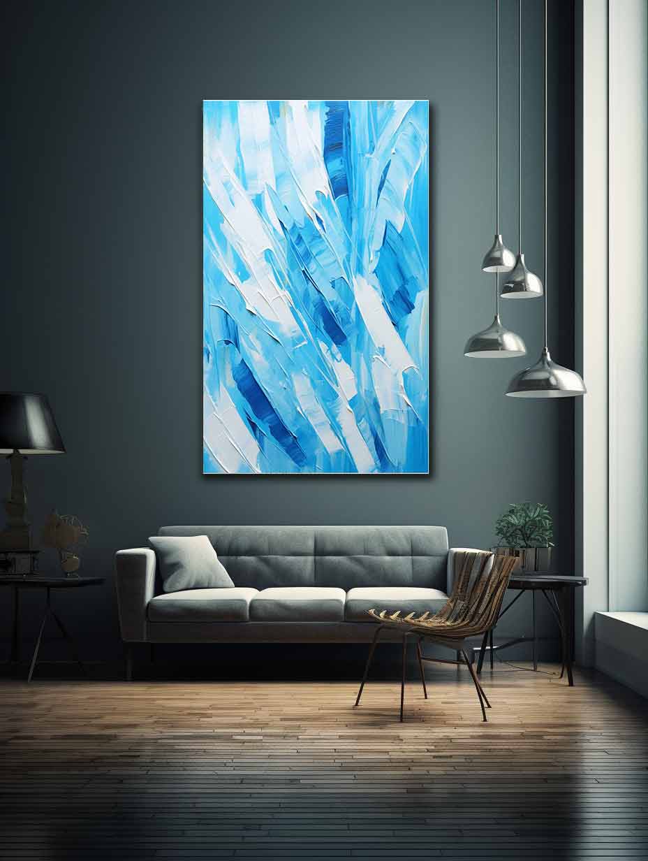Abstract Blue Painting Canvas Print