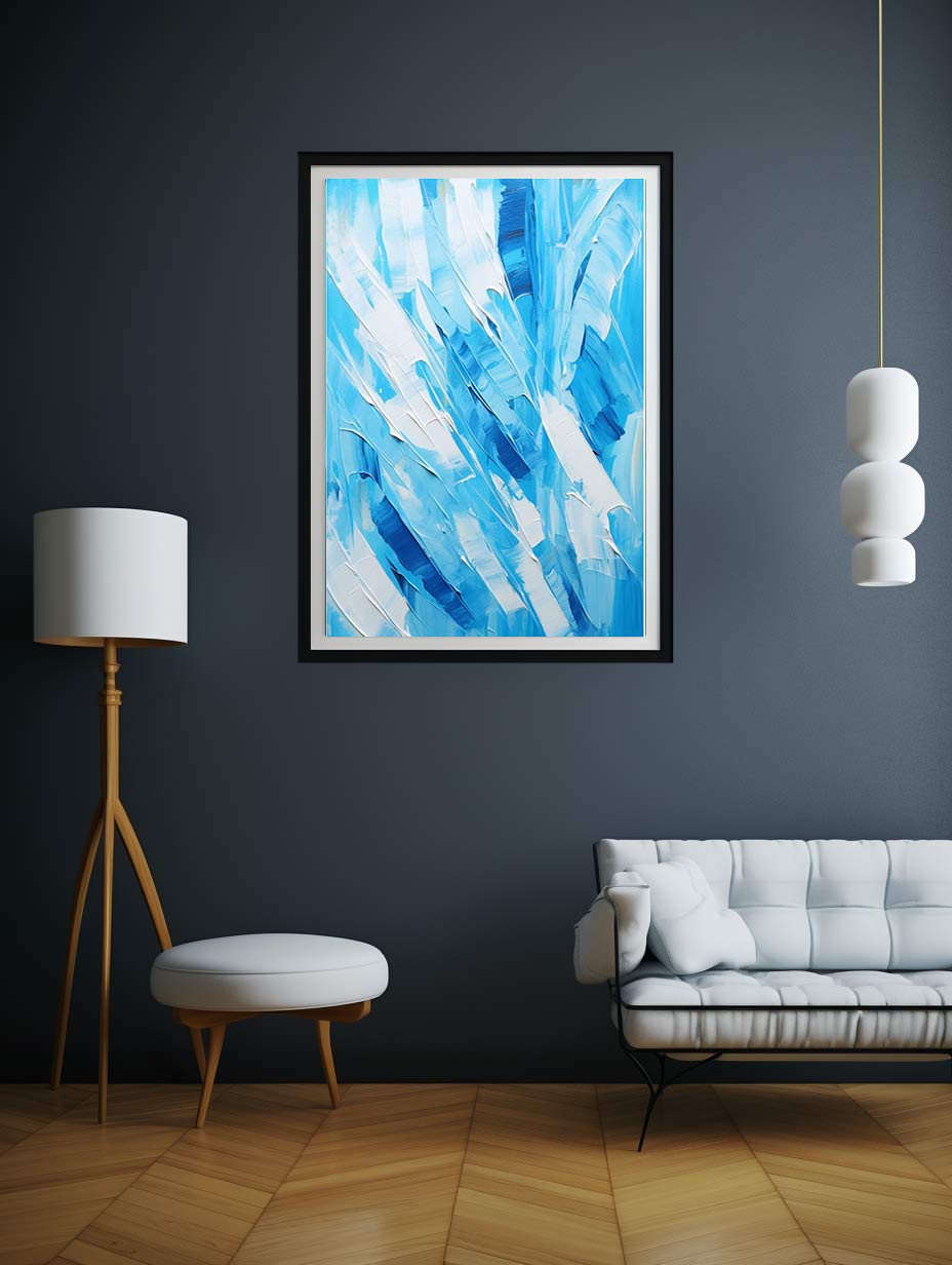 Abstract Blue Painting Canvas Print