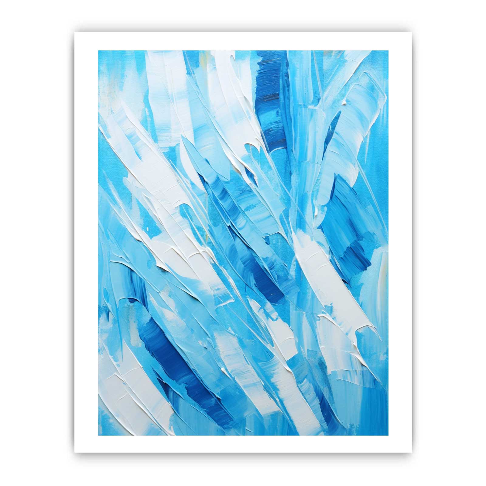 Abstract Blue Painting Canvas Print