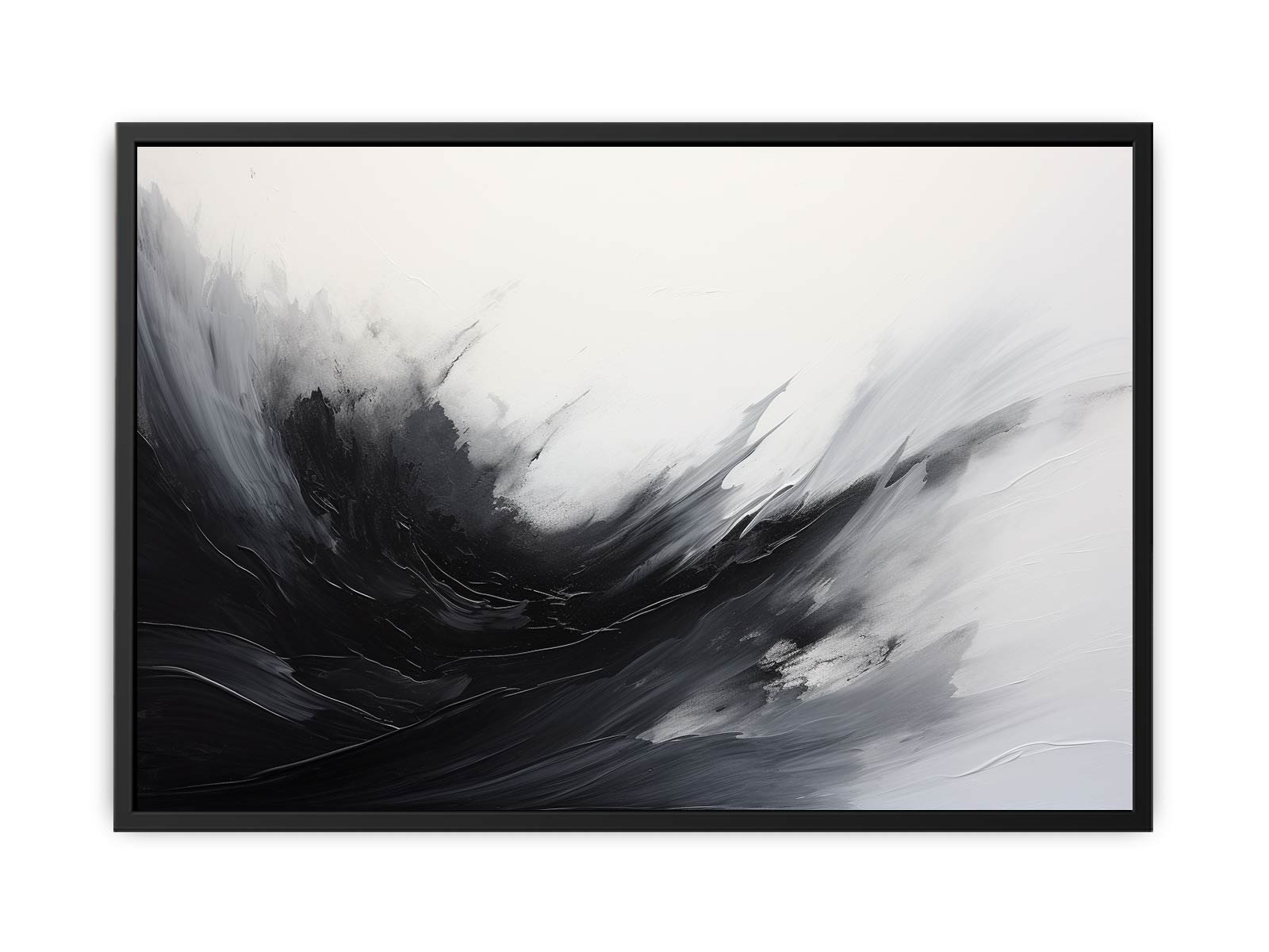 Abstract Black Painting Canvas Print