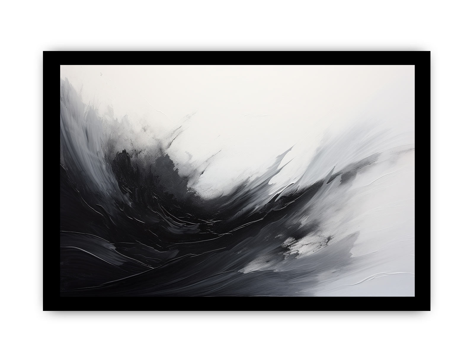 Abstract Black Painting Canvas Print