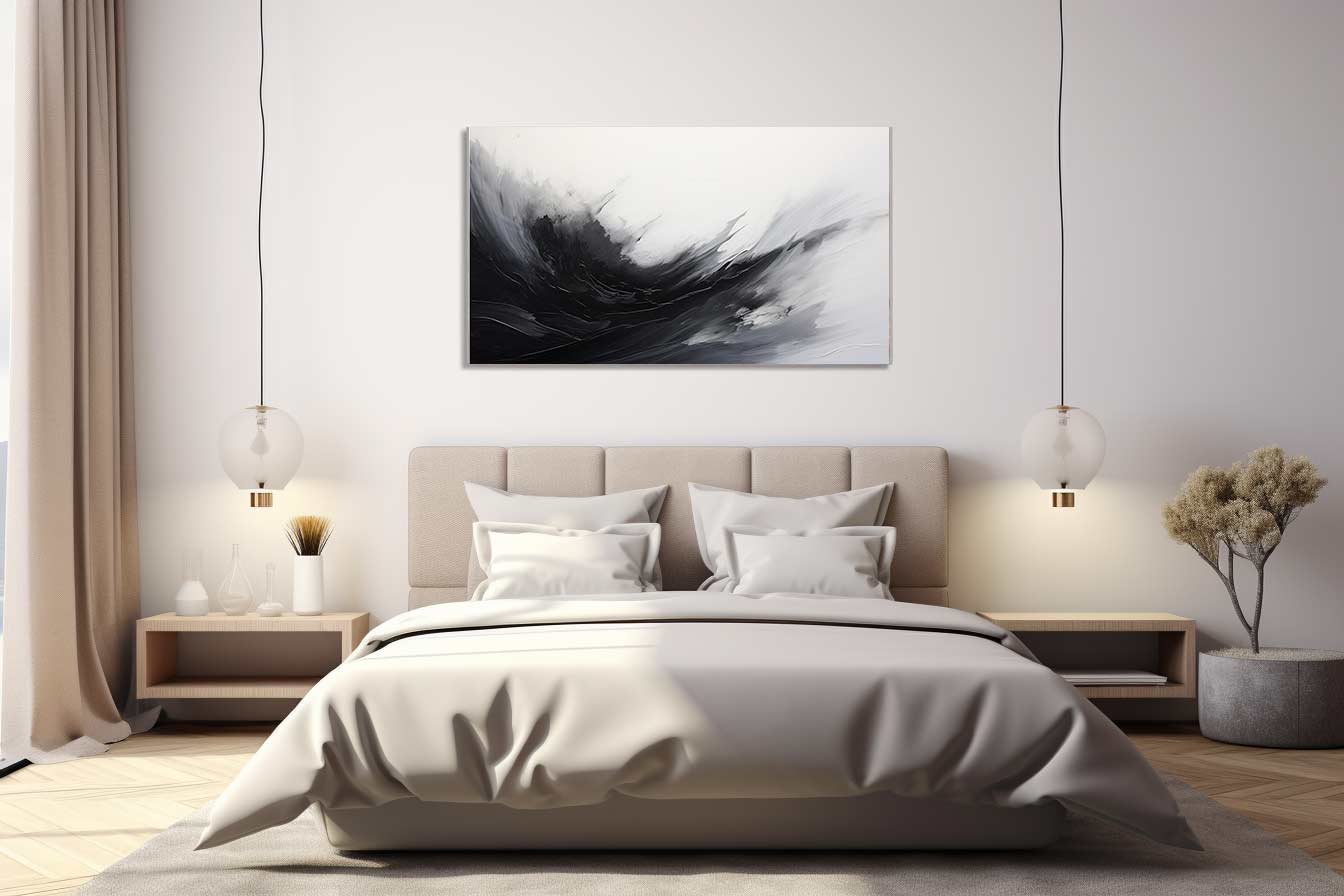 Abstract Black Painting Canvas Print