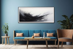 Abstract Black Painting Canvas Print