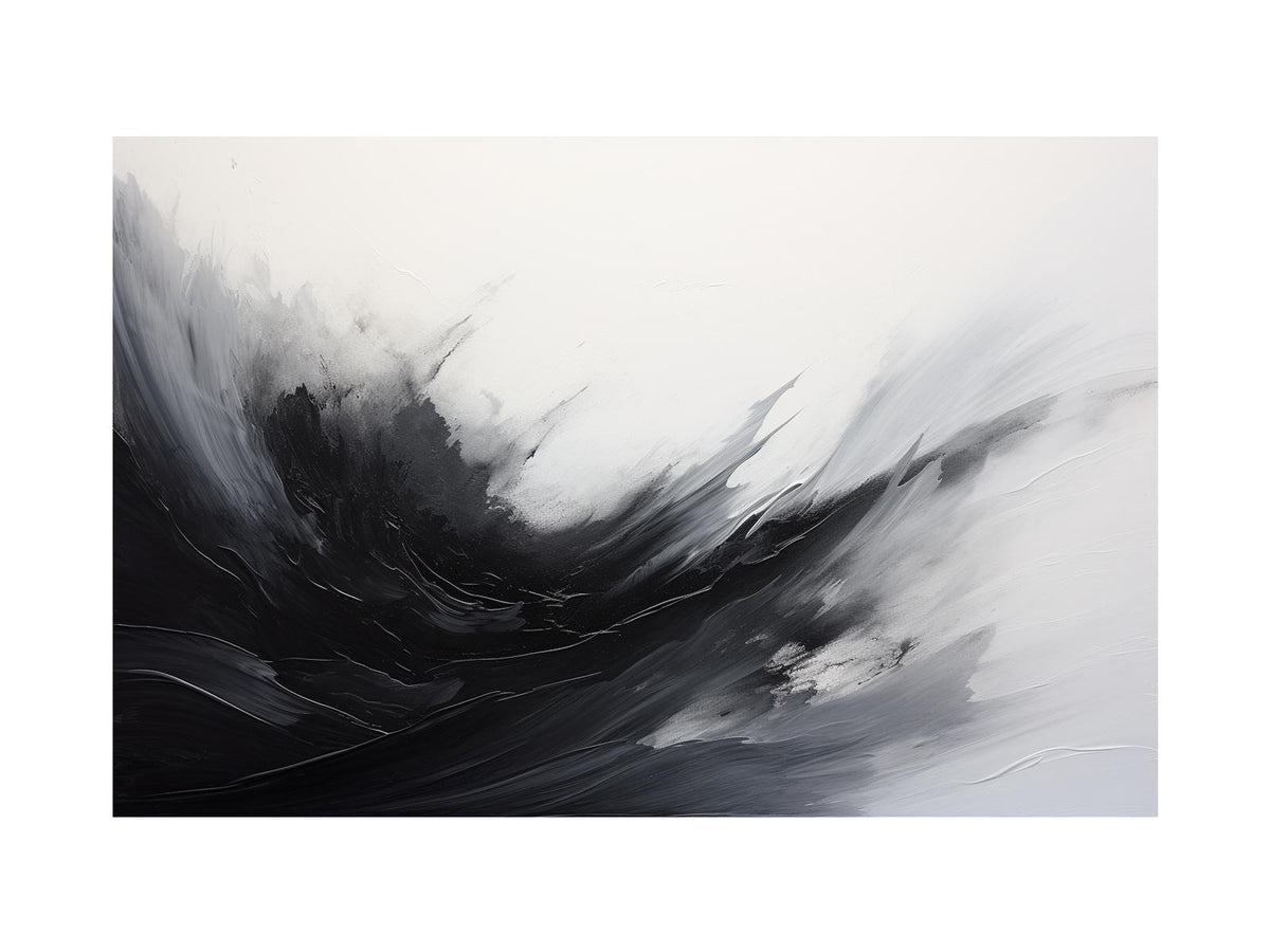 Abstract Black Painting Canvas Print
