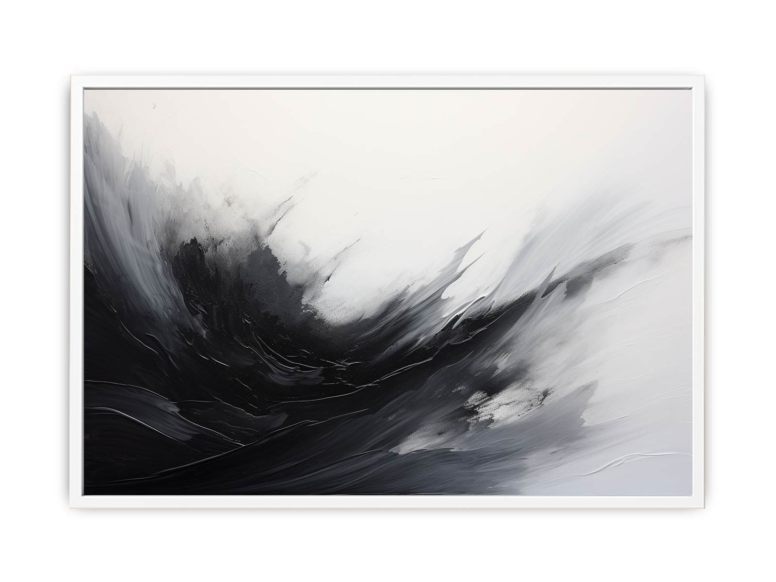 Abstract Black Painting Canvas Print