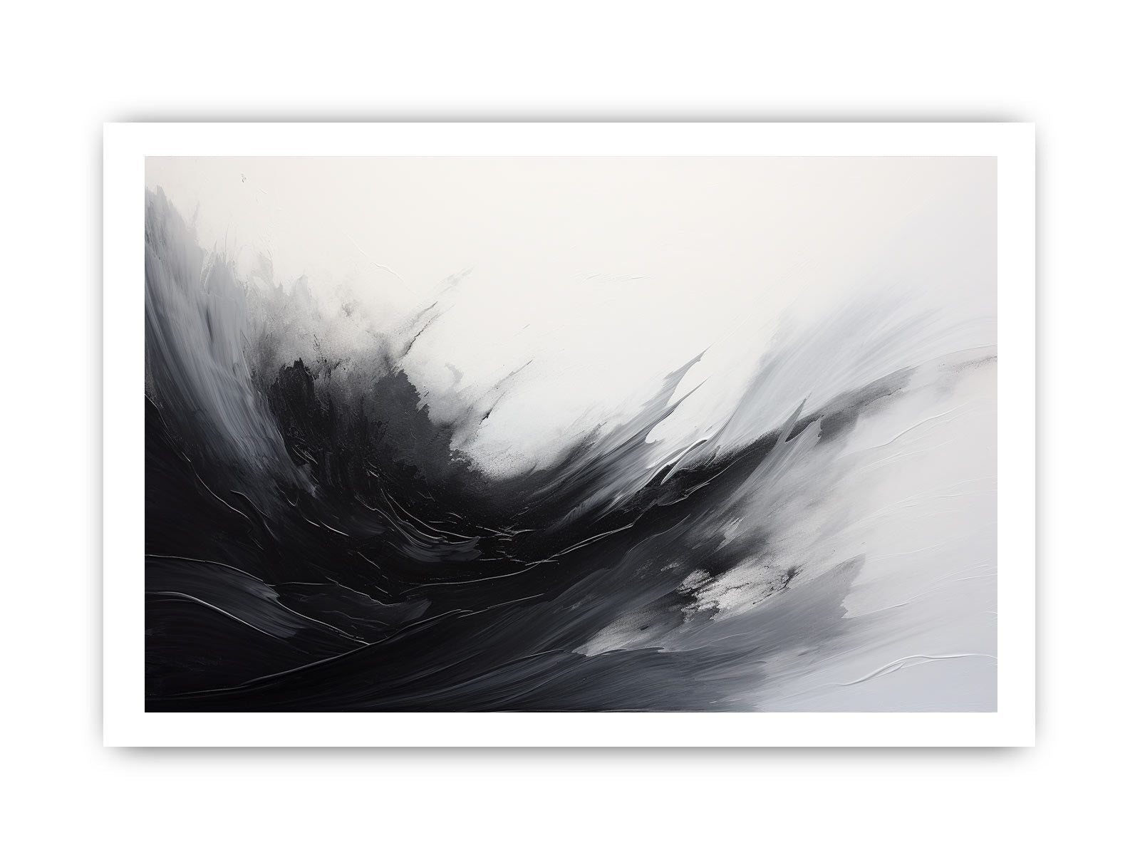 Abstract Black Painting Canvas Print