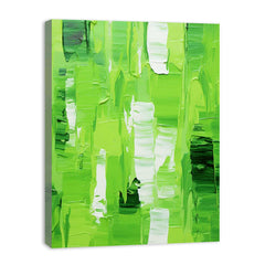 Abstract Green palette knife painting