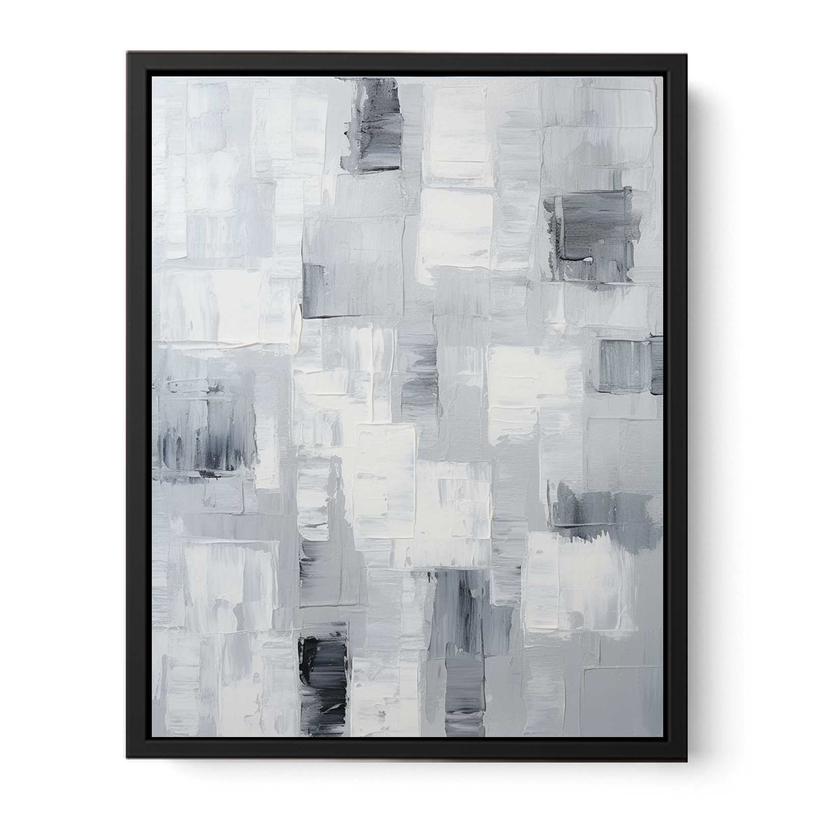 Abstract Painting Grey Canvas Print