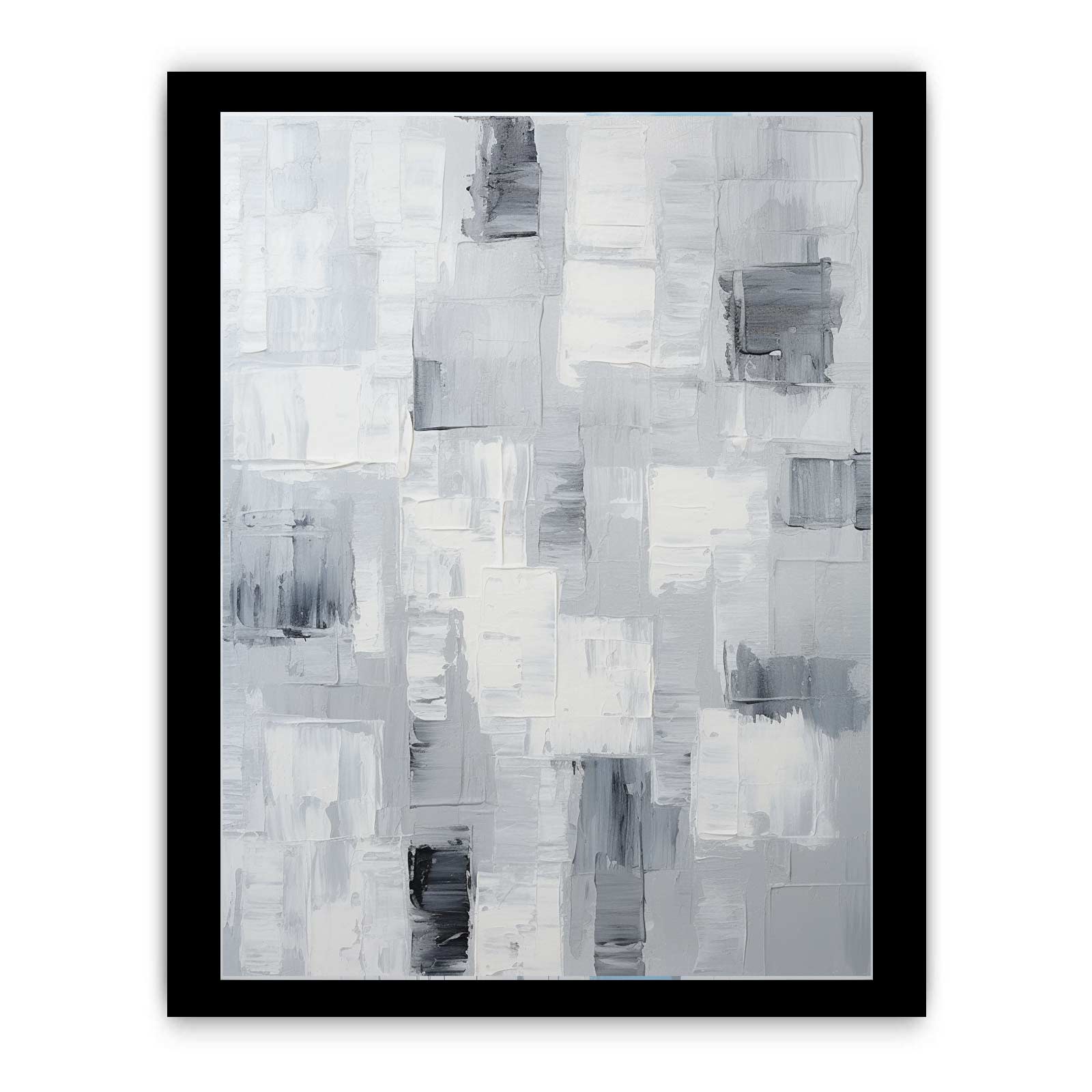 Abstract Painting Grey Canvas Print