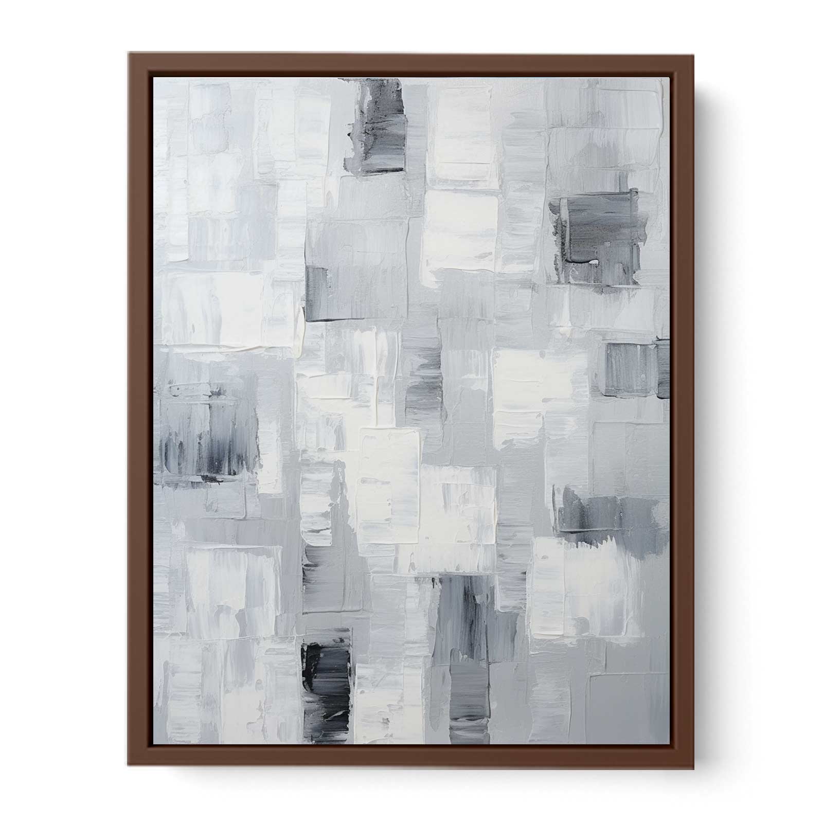Abstract Painting Grey Canvas Print