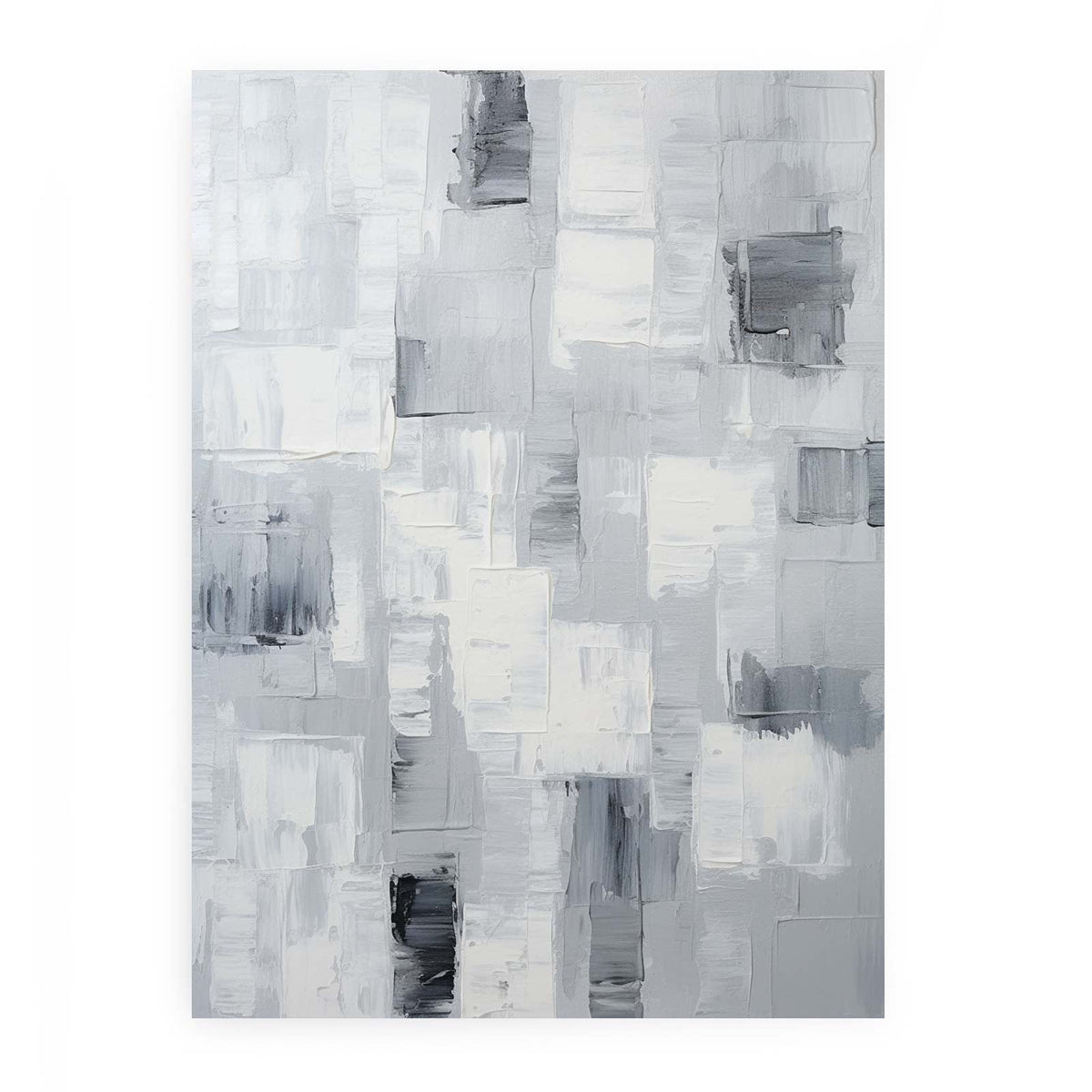 Abstract Painting Grey Canvas Print