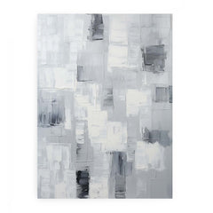 Abstract Painting Grey Canvas Print
