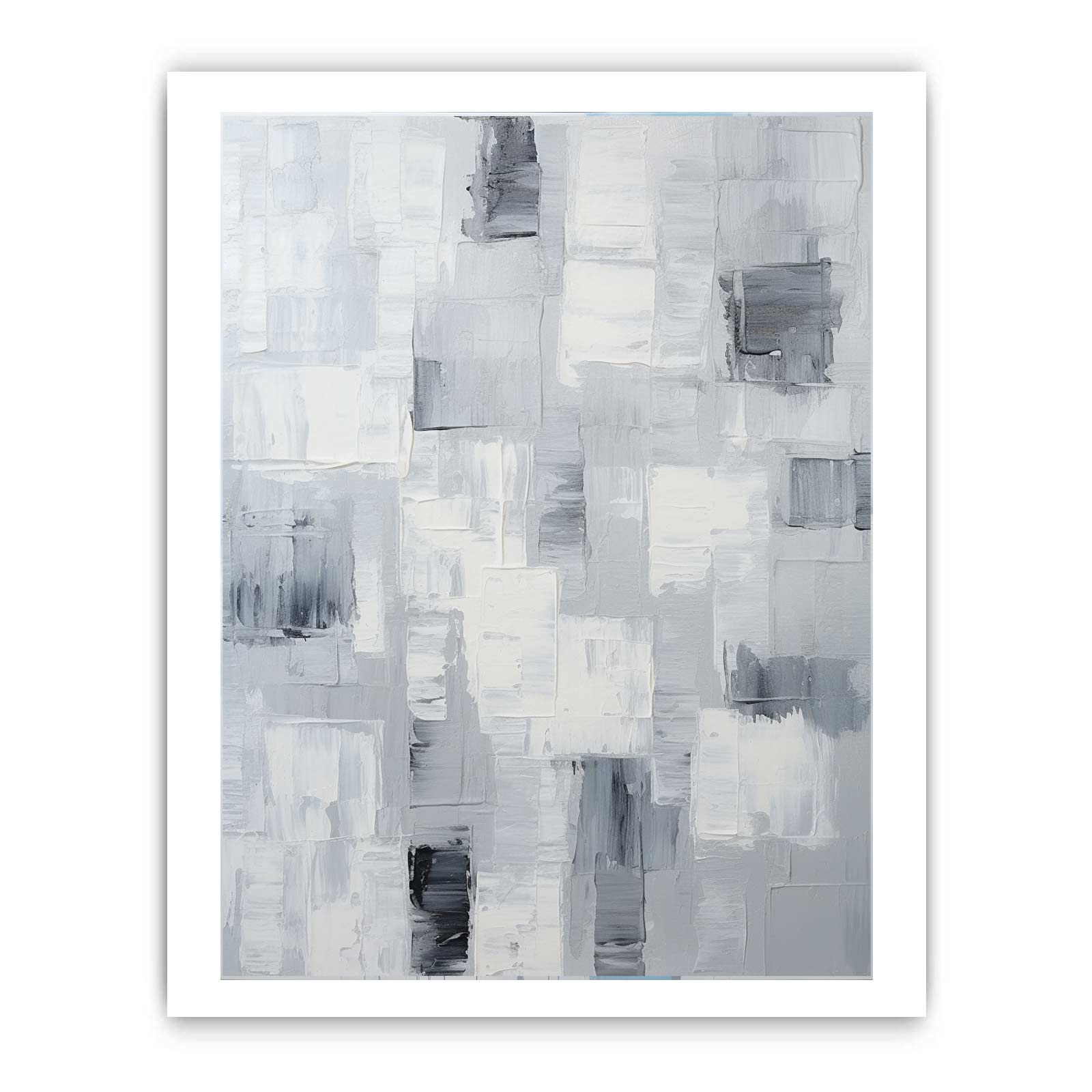 Abstract Painting Grey Canvas Print