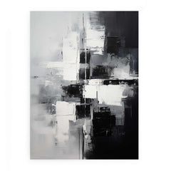 Abstract Black And Grey Painting Canvas Print