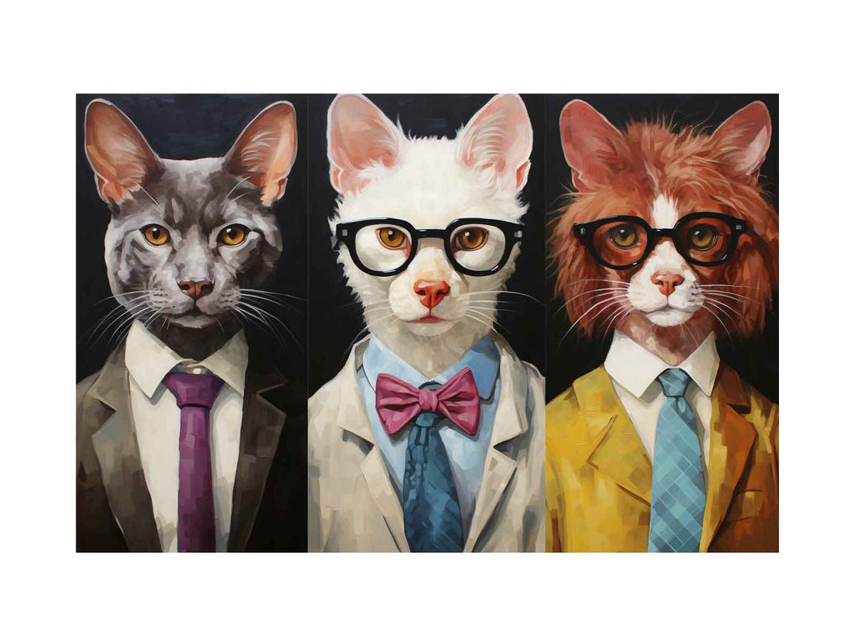 Animal wearning Glasses Canvas Painting