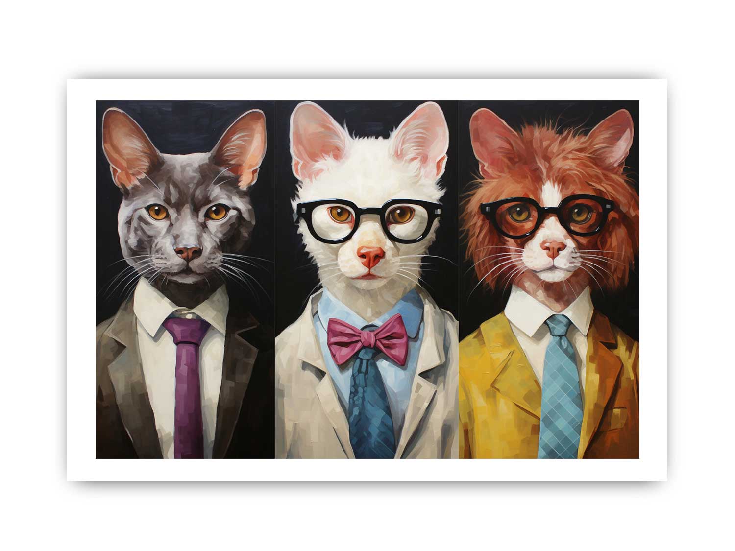 Animal wearning Glasses Canvas Painting