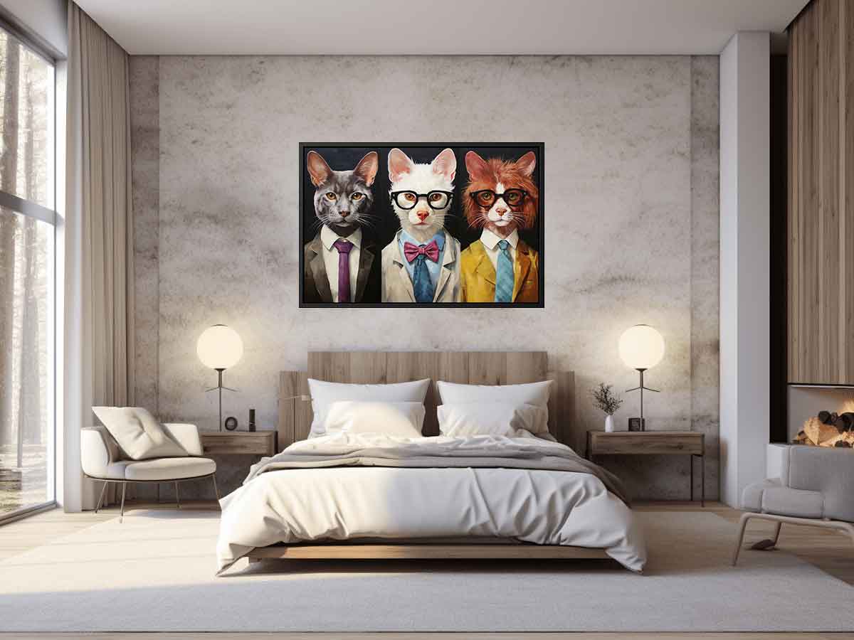 Animal wearning Glasses Canvas Painting