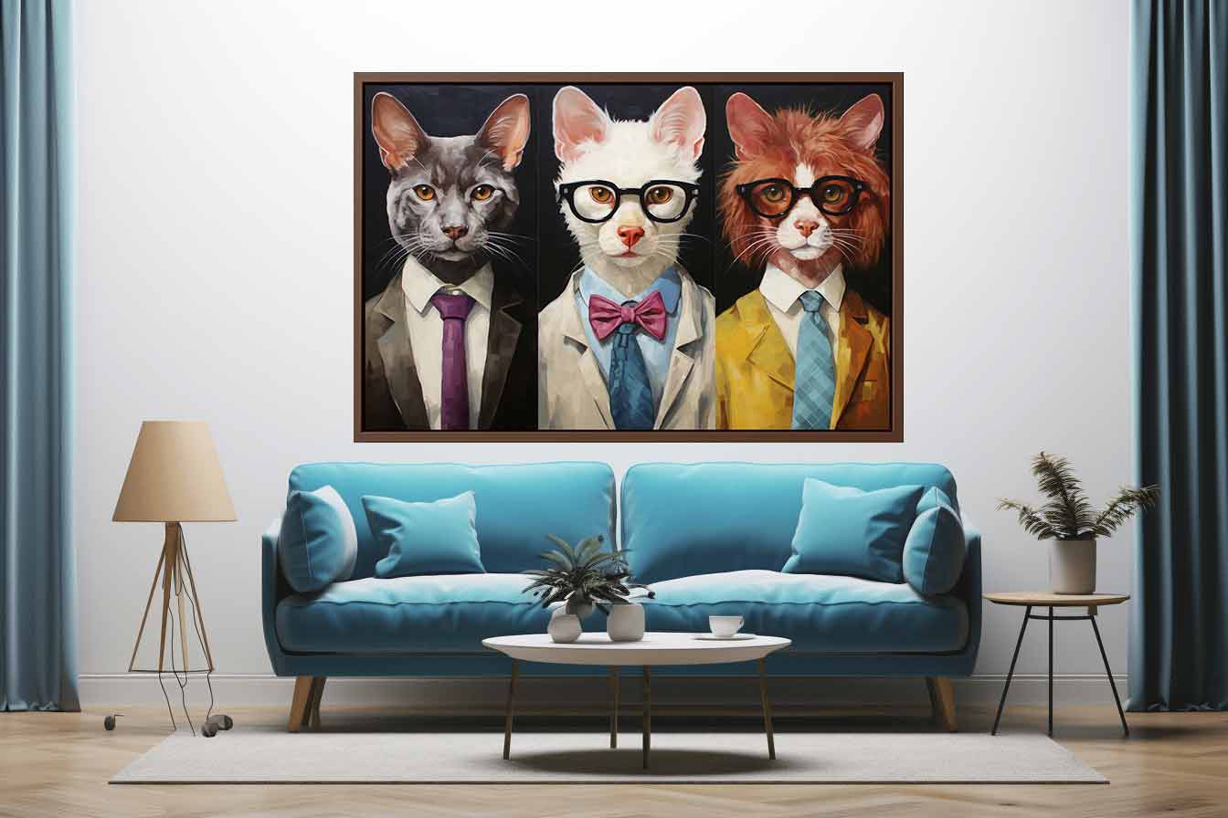 Animal wearning Glasses Canvas Painting