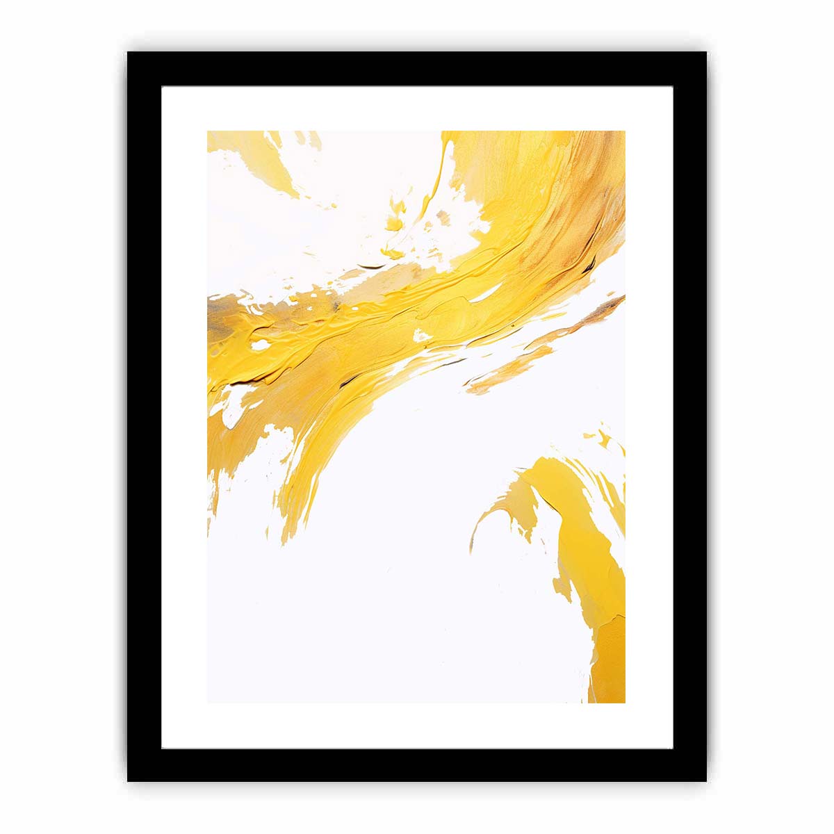 Yellow Abstract Painting   Framed poster