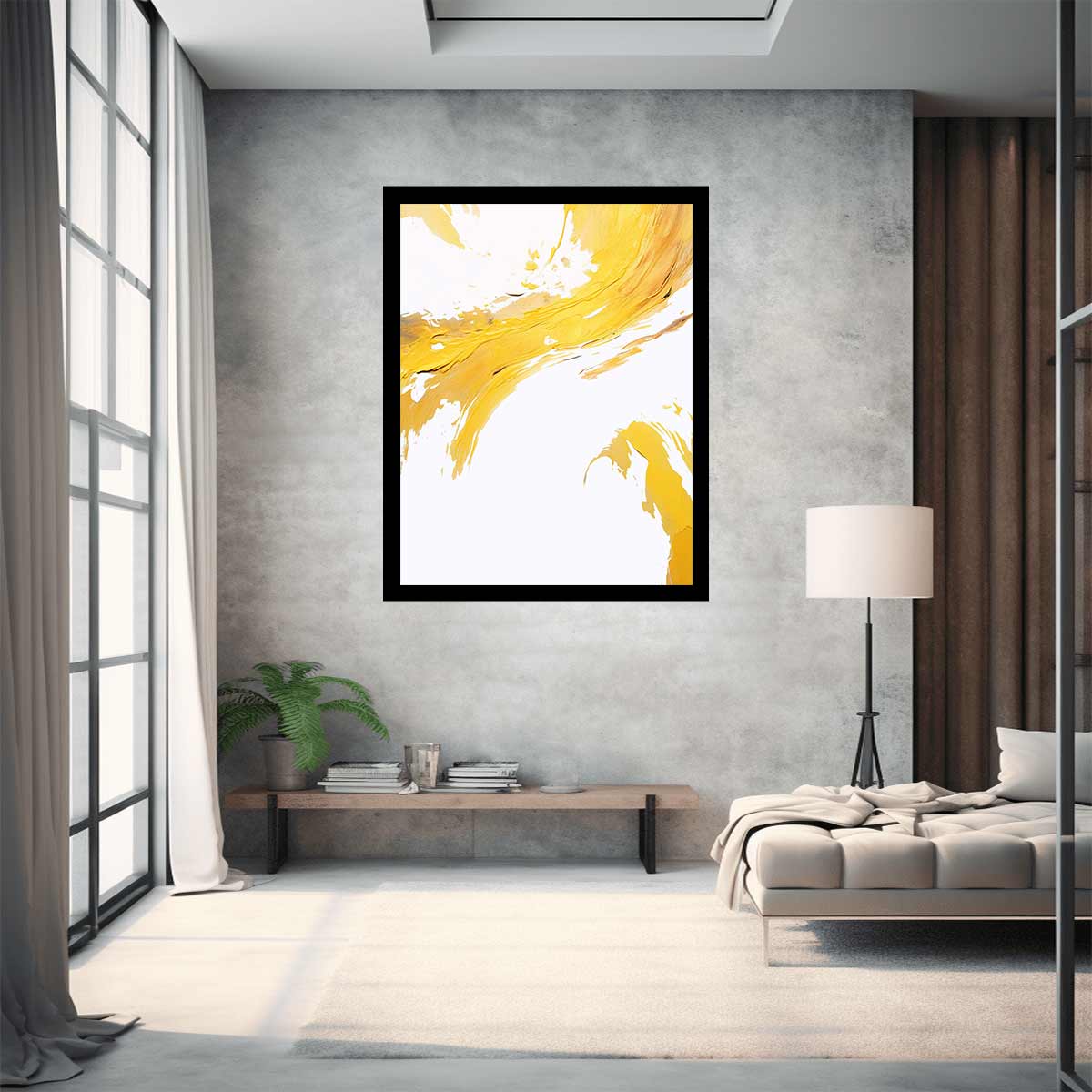 Yellow Abstract Painting