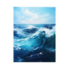 Blue Ocean  Waves Painting